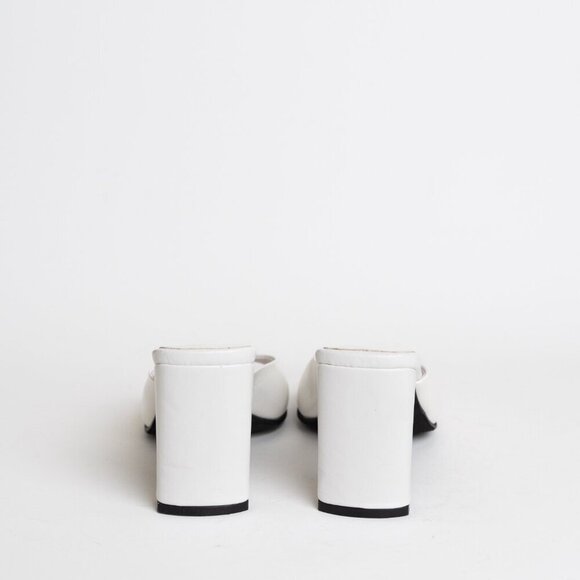 ✨ Jeffrey Campbell Square Toe Sandal Mule Inspired Heels White NEW - Picture 6 of 16